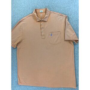 Johnnie-O West Coast Prep Cotton‎ Short Sleeve Polo Shirt (Men's XL) Peach